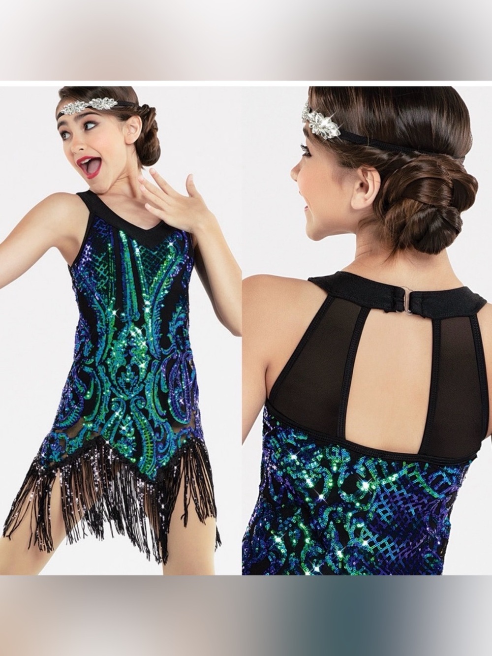 Revolution solo Dance costume flapper fringe THE OTHER HALF LIVE RC22831 MC Chil